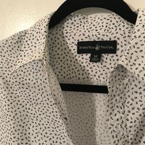 Beverly Hills Polo Club Printed Woven Button Up